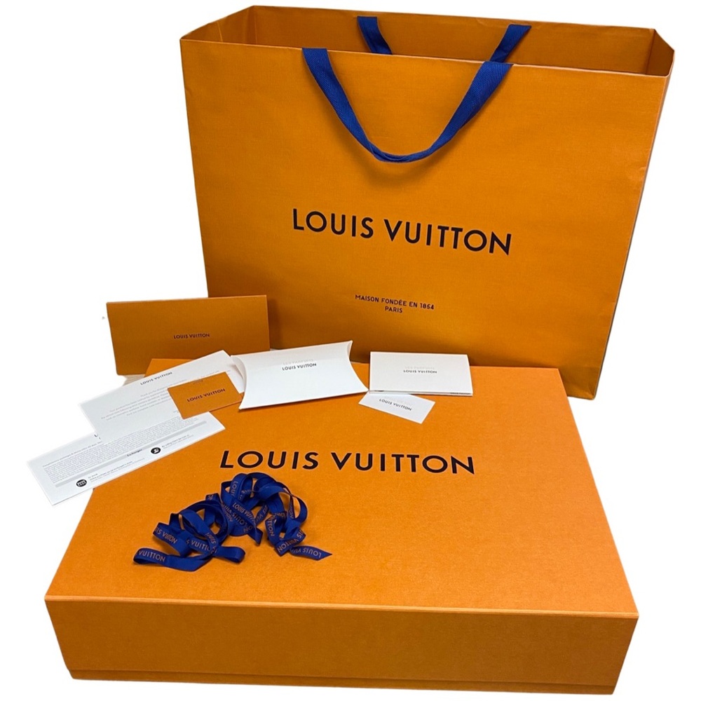 Louis Vuitton LV Auth XL Gift/Storage Box Empty, 8ft Ribbon, XL Gift Bag…